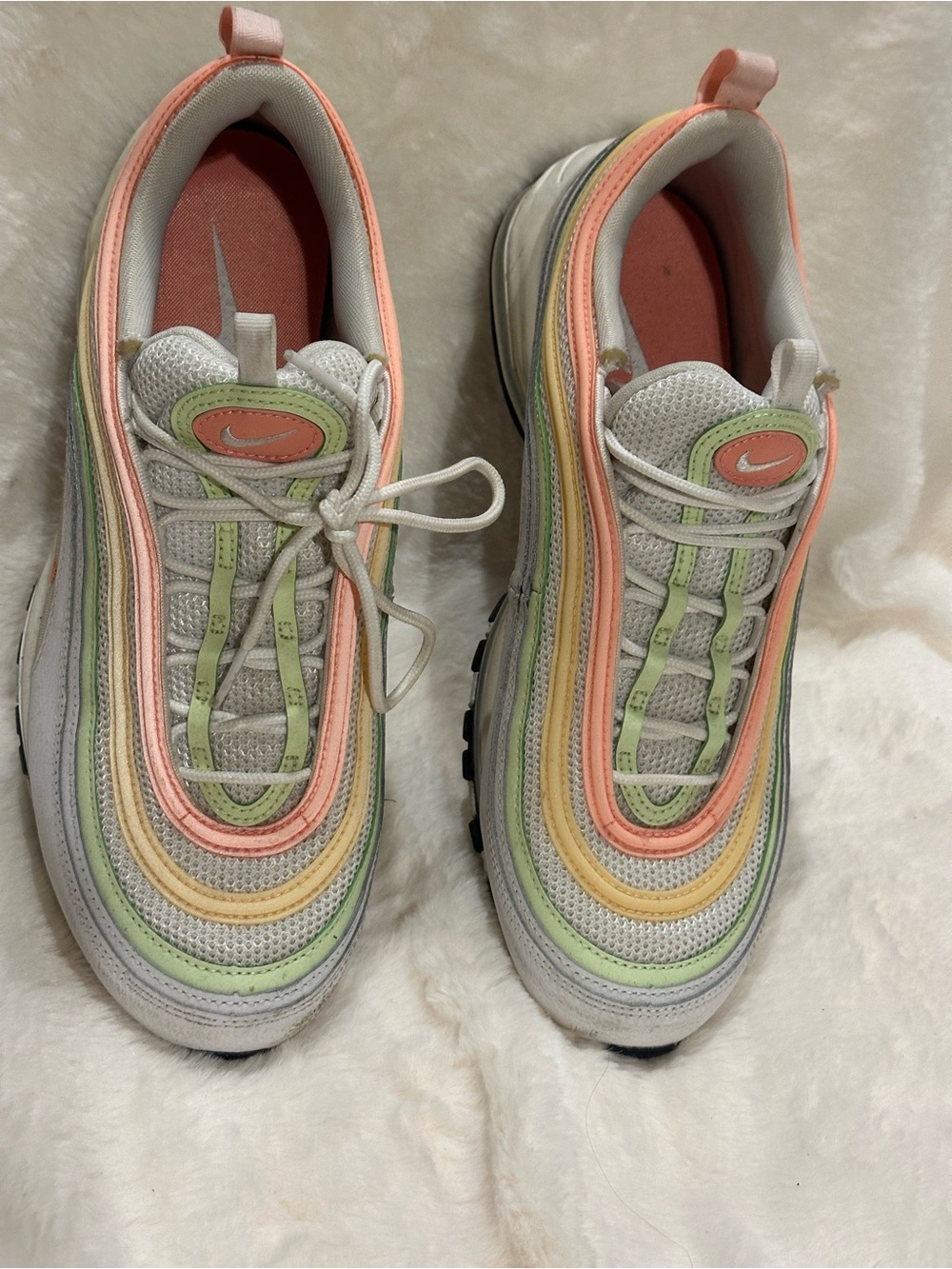 Nike Women's Pastel Wave Runner Sneakers in Peach, Mint & Lemon